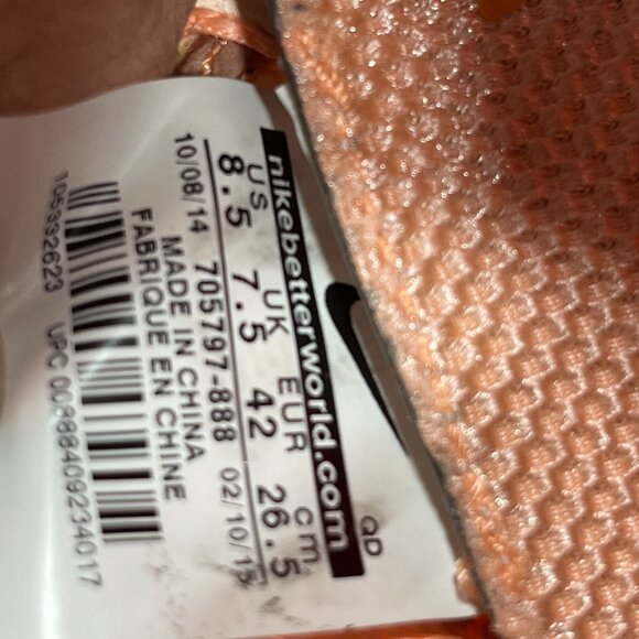 Nike Free Inneva Woven Tech SP Sunset Glow Peach 705797-888 Mens 8.5 Womens 10 - Picture 8 of 9